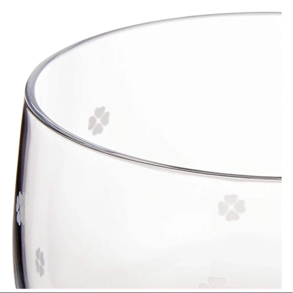 Kate Spade New York x Lenox Spade Clover 2 Piece Coupe Glass Set 1.25 LB Clear - Picture 3 of 7